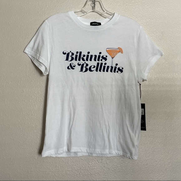 Wildfox Bikinis & Bellinis Graphic Tee NEW - Picture 2 of 9